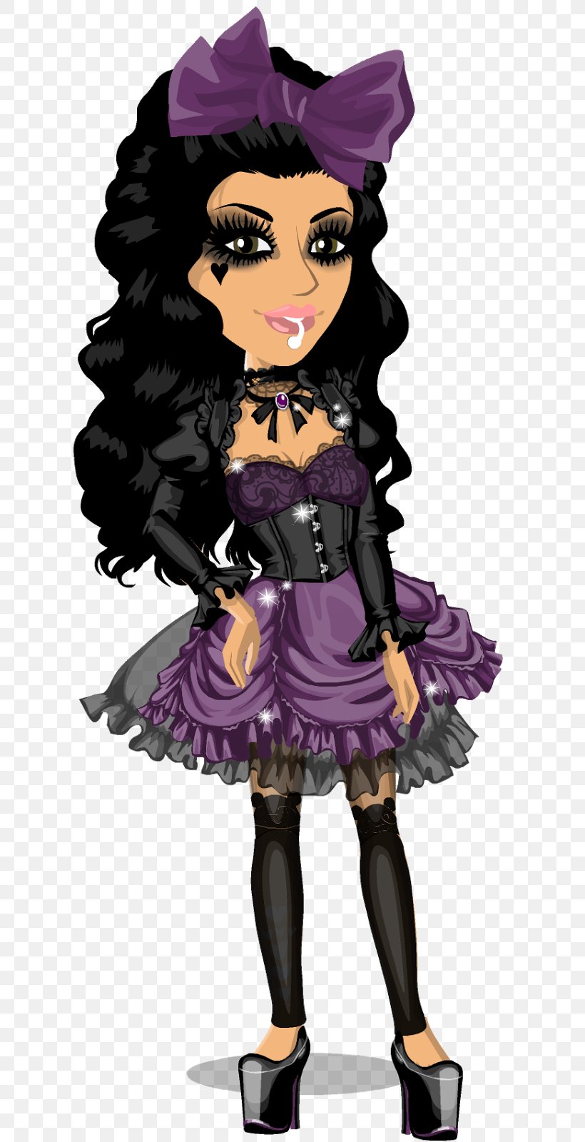 Black Hair Cartoon Character Doll, PNG, 624x1600px, Black Hair, Art, Brown Hair, Cartoon, Character Download Free