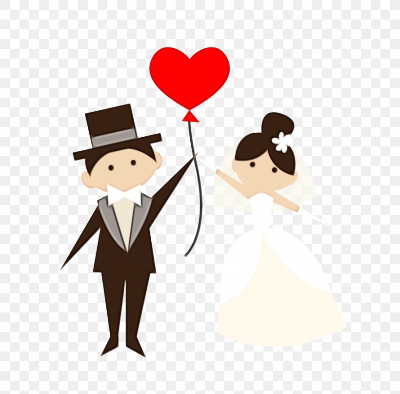 Bride And Groom Cartoon, PNG, 910x896px, Watercolor, Art, Bride, Bridegroom, Cartoon Download Free