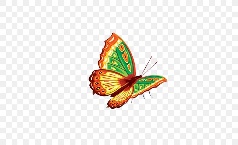Butterfly Color Clip Art, PNG, 500x500px, Butterfly, Arthropod, Brush Footed Butterfly, Color, Creative Market Download Free
