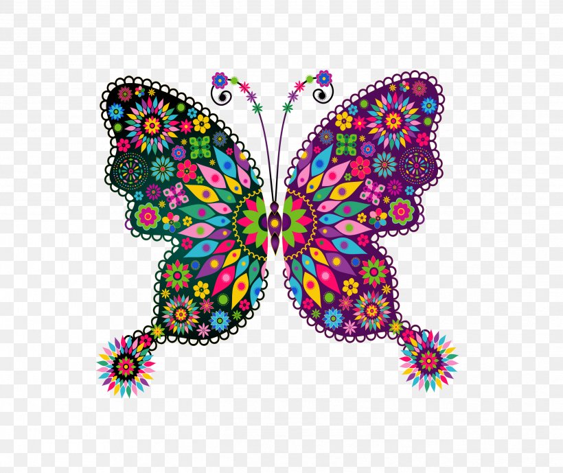Butterfly Royalty-free Clip Art, PNG, 2586x2174px, Butterfly, Brush Footed Butterfly, Color, Insect, Invertebrate Download Free