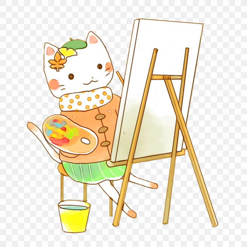 Cartoon Chair Easel Table Biology, PNG, 1200x1200px, Autumn Cartoon, Biology, Cartoon, Chair, Easel Download Free
