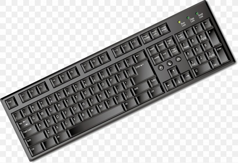 Computer Keyboard Laptop Numeric Keypad Space Bar, PNG, 2450x1679px, Computer Keyboard, Button, Computer, Computer Component, Computer Desk Download Free