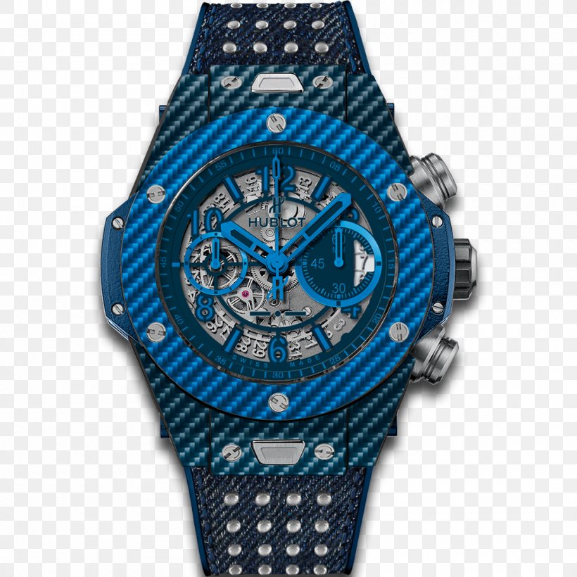 Hublot Big Bang Aero Bang BLUE Watch Jewellery, PNG, 1000x1000px, Hublot, Blue, Brand, Breitling Sa, Cobalt Blue Download Free