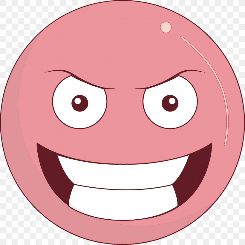 Smiley Tooth Lips Forehead Pink M, PNG, 3000x3000px, Emoji, Forehead, Laughter, Lips, Paint Download Free