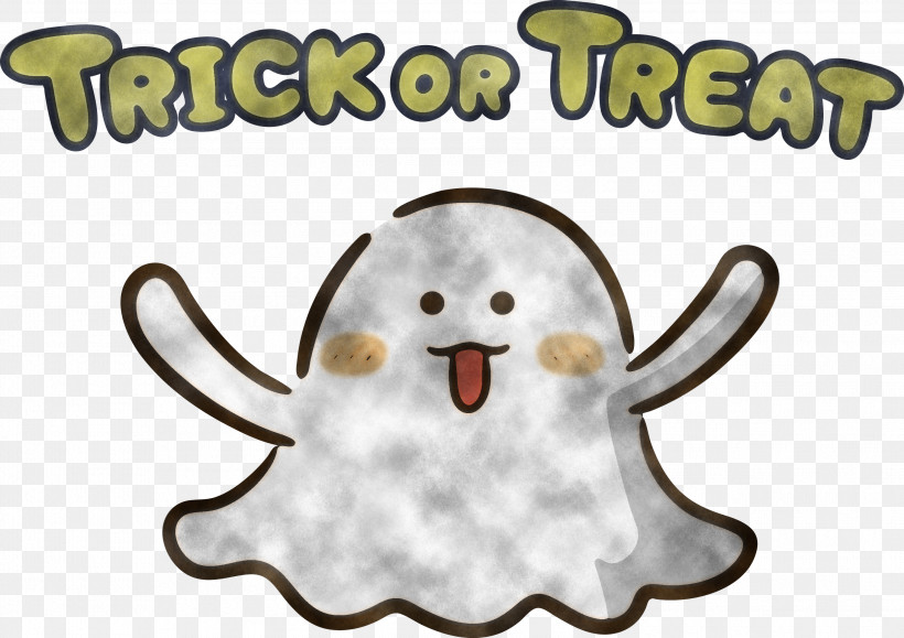 TRICK OR TREAT Happy Halloween, PNG, 2999x2120px, Trick Or Treat, Biology, Cartoon, Character, Happy Halloween Download Free