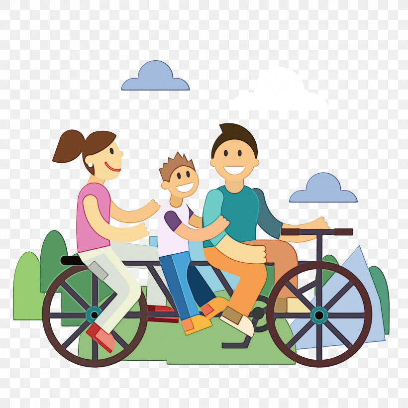 Vehicle Wheelchair Cartoon Transport Sharing, PNG, 2107x2107px, Watercolor, Bicycle, Cartoon, Fun, Leisure Download Free