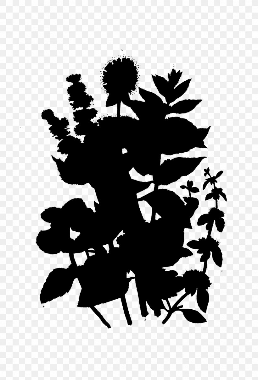 Flowering Plant Font Silhouette Leaf, PNG, 1016x1500px, Flower, Blackandwhite, Botany, Branch, Branching Download Free