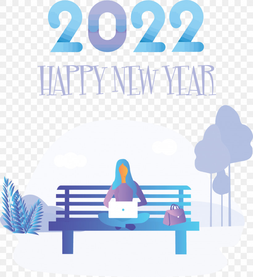 2022 New Year 2022 Happy New Year 2022, PNG, 2737x3000px, Cartoon, Bench, Footage, Logo Download Free