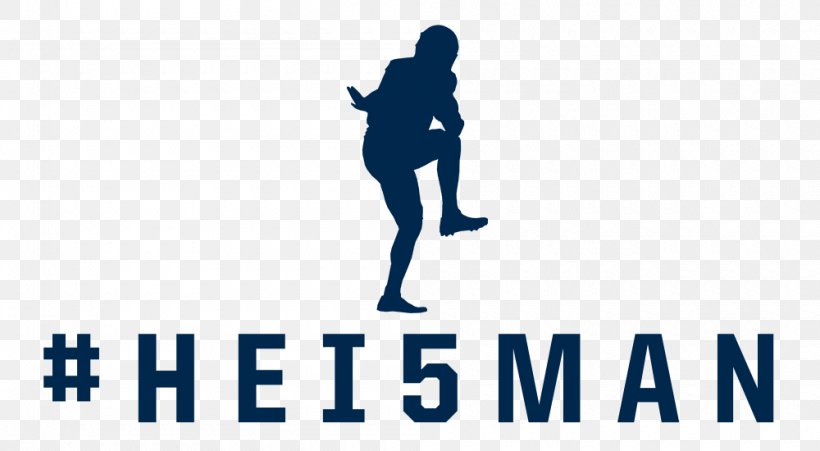Heisman Trophy Logo Brand Human Behavior Silhouette, PNG, 1000x550px, Heisman Trophy, Area, Behavior, Blue, Brand Download Free