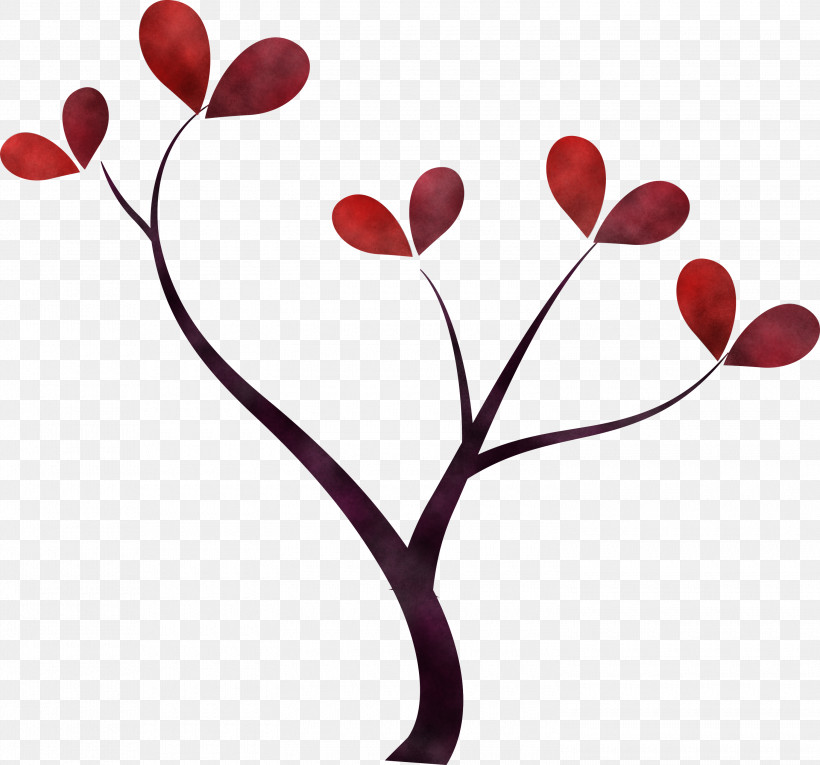 Flower Plant Branch Leaf Heart, PNG, 3000x2801px, Cartoon Tree, Abstract Tree, Branch, Cut Flowers, Flower Download Free