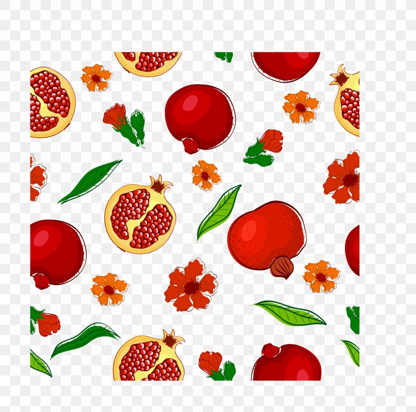 Fruitcake Pomegranate Strawberry Clip Art, PNG, 4131x4094px, Fruitcake, Auglis, Flower, Food, Fruit Download Free
