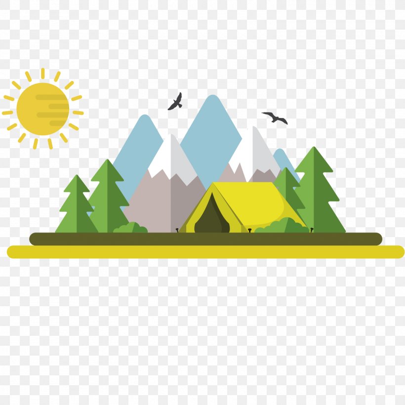 Camping Tent Illustration, PNG, 1500x1500px, Flat Design, Apartment, Area, Clip Art, Fukei Download Free