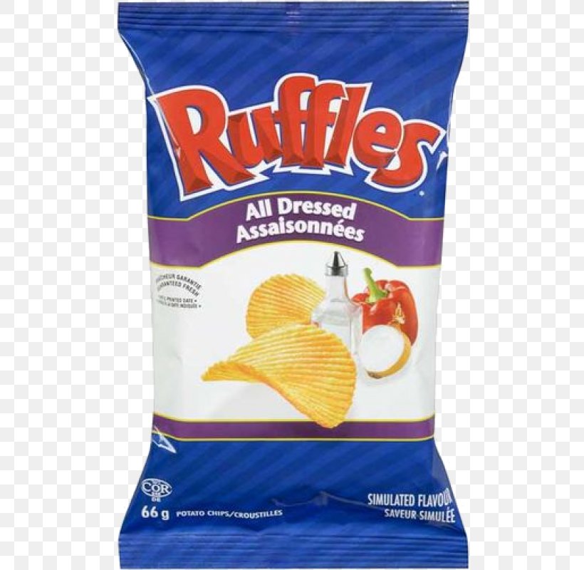 Canadian Cuisine Ruffles All-dressed Potato Chip Lay's, PNG, 800x800px, Canadian Cuisine, Alldressed, Cheese, Dipping Sauce, Flavor Download Free