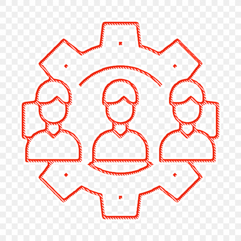 Management Icon Team Icon, PNG, 1152x1152px, Management Icon, Circle, Line, Line Art, Red Download Free