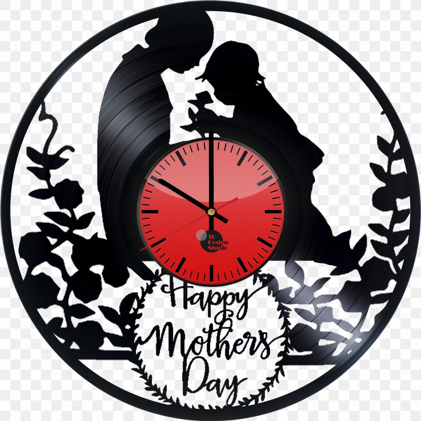 Clock Background, PNG, 3539x3542px, Mothers Day, Art Vinyl, Clock, Daughter, Father Download Free