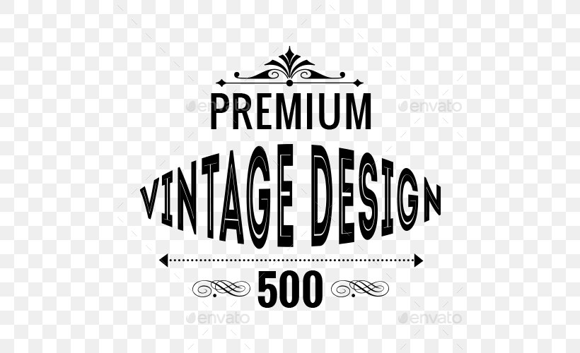 Logo Badge Vintage Clothing Font, PNG, 500x500px, Logo, Badge, Black And White, Brand, Calligraphy Download Free