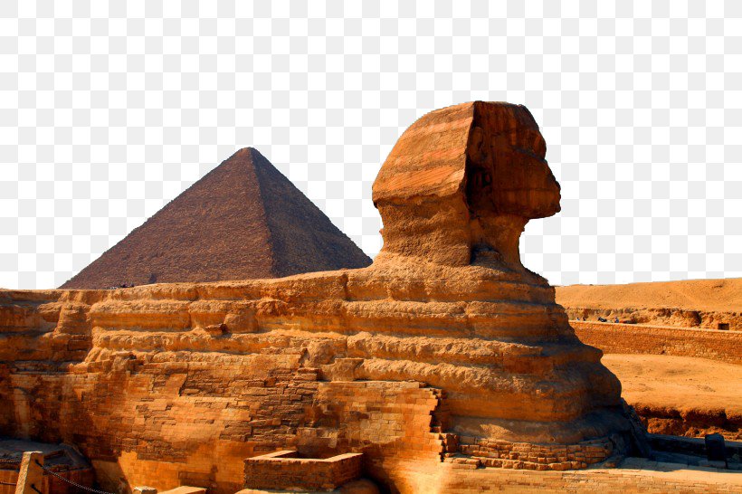 Great Sphinx Of Giza Great Pyramid Of Giza Egyptian Pyramids Ancient Egypt, PNG, 820x546px, Great Sphinx Of Giza, Ancient Egypt, Ancient Egyptian Architecture, Ancient History, Archaeological Site Download Free