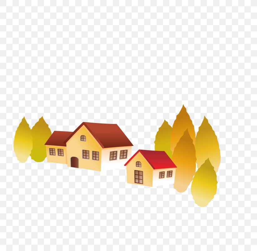 Hand-painted House And Tree Vector Material, PNG, 800x800px, House, Drawing, Illustration, Painting, Pattern Download Free