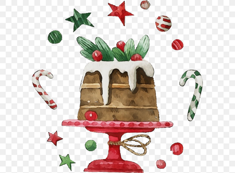 Holly, PNG, 598x603px, Watercolor, Baked Goods, Cake, Cake Decorating, Christmas Download Free