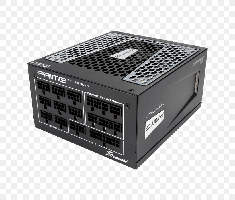Power Supply Unit 80 Plus Sea Sonic PRIME 750W Titanium, PC Power Supply Adapter/Cable Power Converters, PNG, 700x700px, 80 Plus, Power Supply Unit, Atx, Computer Component, Electric Power Download Free