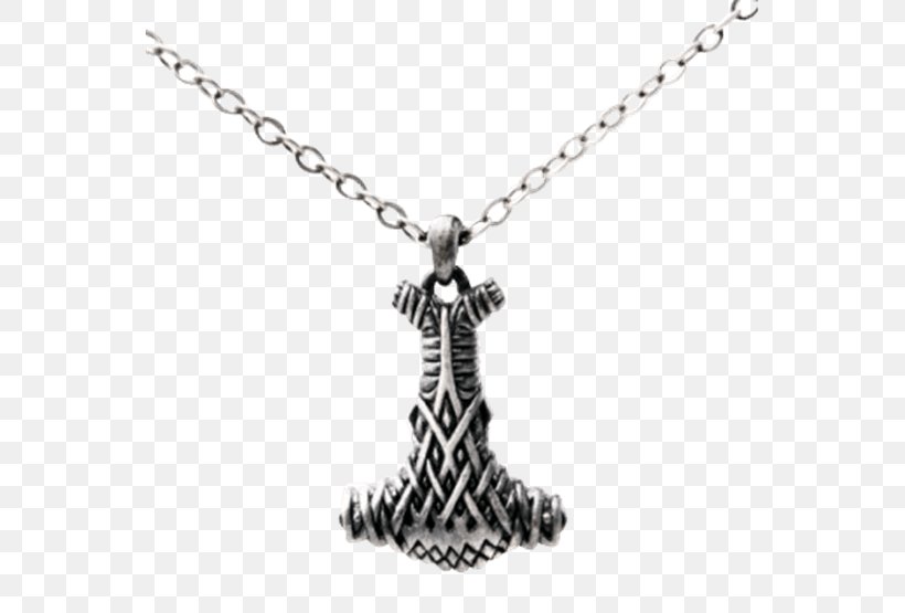 Charms & Pendants Necklace Mjölnir Jewellery Thor, PNG, 555x555px, Charms Pendants, Black And White, Body Jewelry, Celtic Knot, Celts Download Free