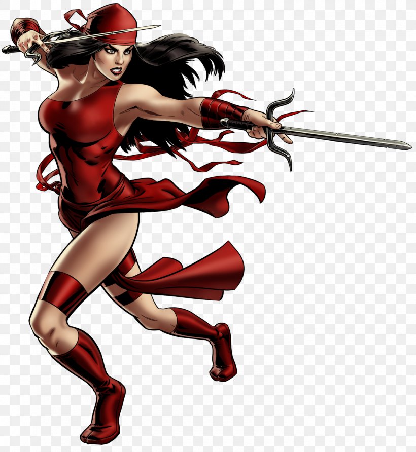 Elektra Daredevil Punisher Marvel: Avengers Alliance Marvel Universe, PNG, 1470x1600px, Watercolor, Cartoon, Flower, Frame, Heart Download Free