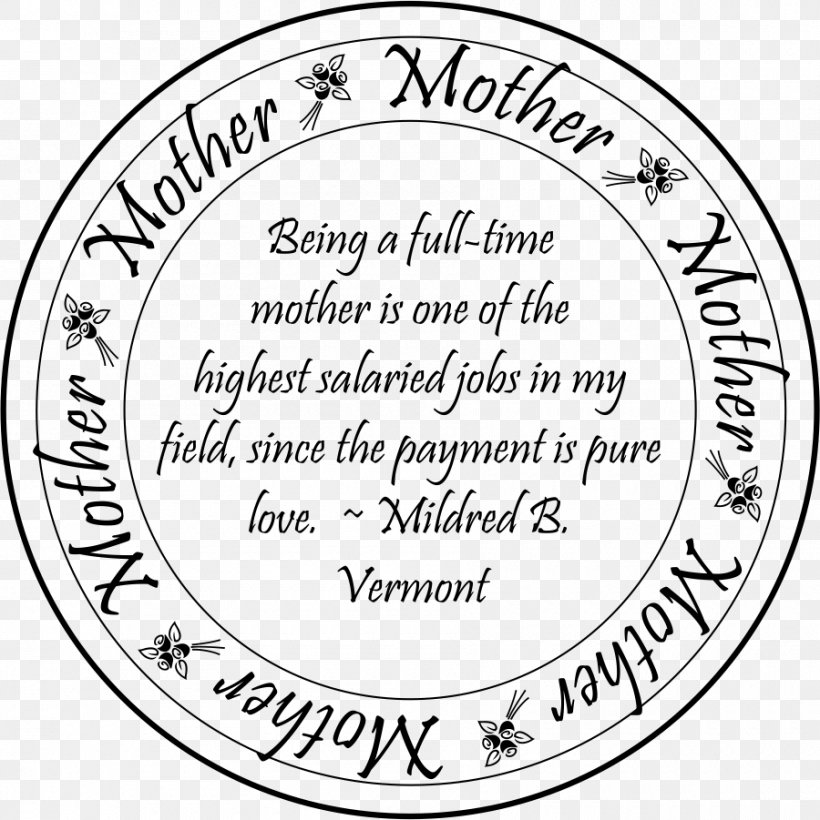 Mother's Day Feeling Digital Stamp YouTube, PNG, 900x901px, Mother, Area, Birthday Card, Black And White, Body Jewelry Download Free