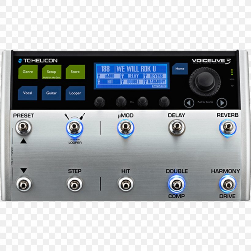 TC-Helicon VoiceLive 3 Effects Processors & Pedals TC Helicon VoiceLive 3 Extreme TC Electronic, PNG, 1024x1024px, Tchelicon, Audio, Audio Equipment, Audio Receiver, Effects Processors Pedals Download Free