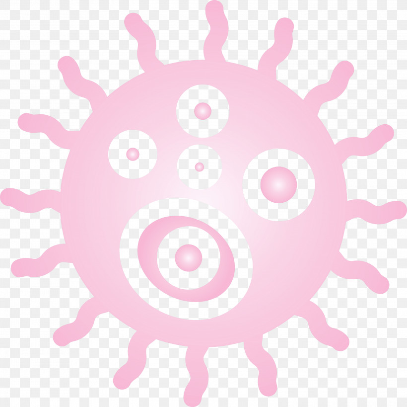 Bacteria Germs Virus, PNG, 3000x2997px, Bacteria, Circle, Germs, Pink, Sticker Download Free