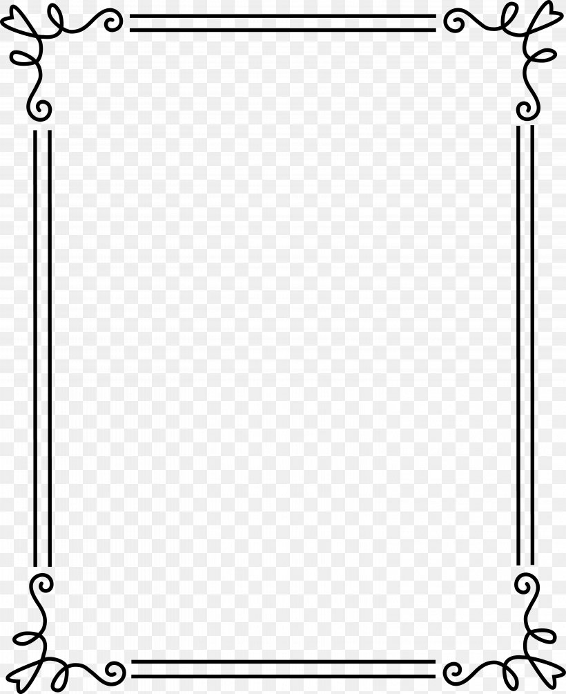 Borders And Frames Picture Frames Clip Art, PNG, 6023x7376px, Borders And Frames, Area, Art, Black, Black And White Download Free