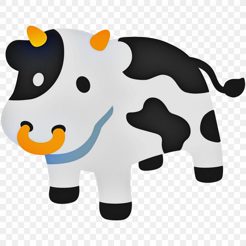 Cow Emoji, PNG, 2000x2000px, Cattle, Animal Figure, Bovine, Cartoon, Dairy Download Free