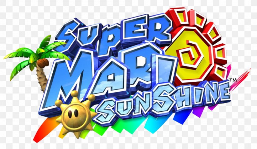 Super Mario Sunshine Super Mario Bros. Super Mario 64 Super Mario 3D World, PNG, 1000x584px, Super Mario Sunshine, Area, Gamecube, Logo, Mario Download Free