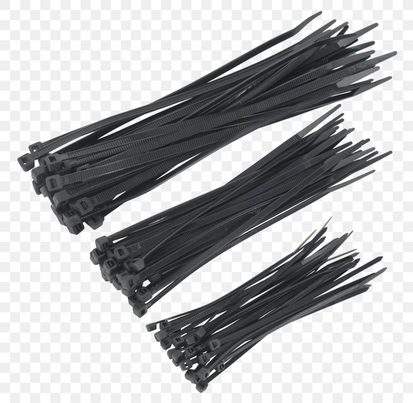Sealey Cable Ties Assorted Fastener Electrical Cable Sealey CT75B Cable Ties Assorted Sizes Black 75pc, PNG, 815x800px, Cable Tie, Black, Cable, Electrical Cable, Fastener Download Free