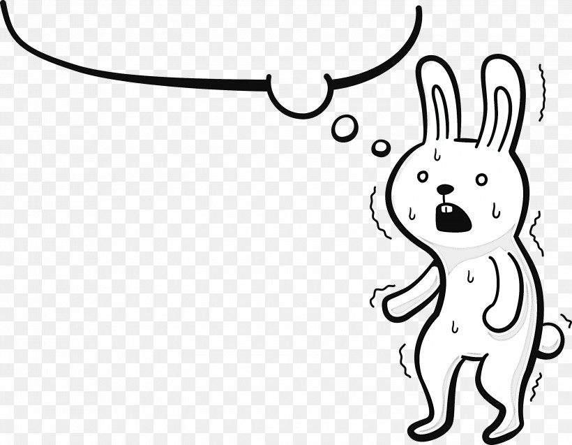 Dog Monochrome / M Whiskers Meter Rabbit, PNG, 3000x2331px, Rabbit, Cartoon, Cartoon Rabbit, Cute Rabbit, Dog Download Free