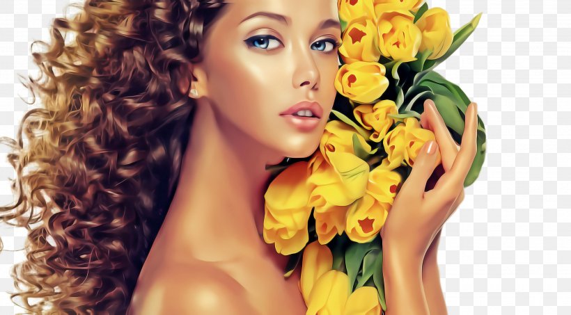Hair Face Skin Beauty Yellow, PNG, 2688x1488px, Hair, Beauty, Blond, Cheek, Face Download Free