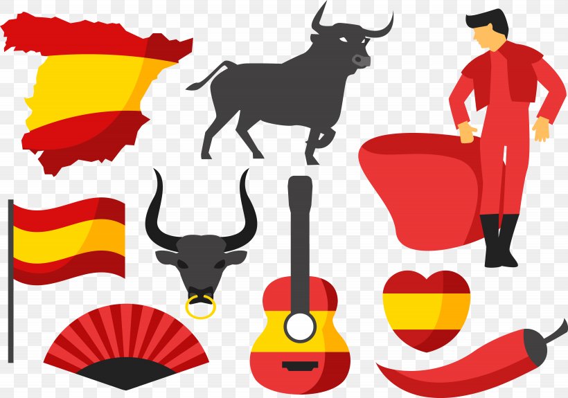Spain Cattle Bullfighting Clip Art, PNG, 5535x3887px, Spain, Art, Bull, Bullfighter, Bullfighting Download Free