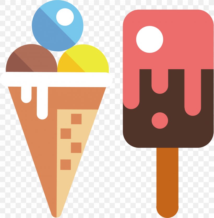 Ice Cream Cone Ice Pop, PNG, 1994x2039px, Ice Cream, Chocolate, Cream, Flat Design, Food Download Free
