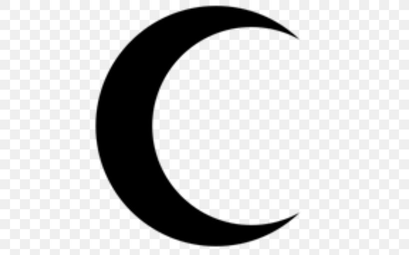 New Moon Crescent Lunar Phase, PNG, 512x512px, Moon, Black And White, Crescent, Decal, Drawing Download Free