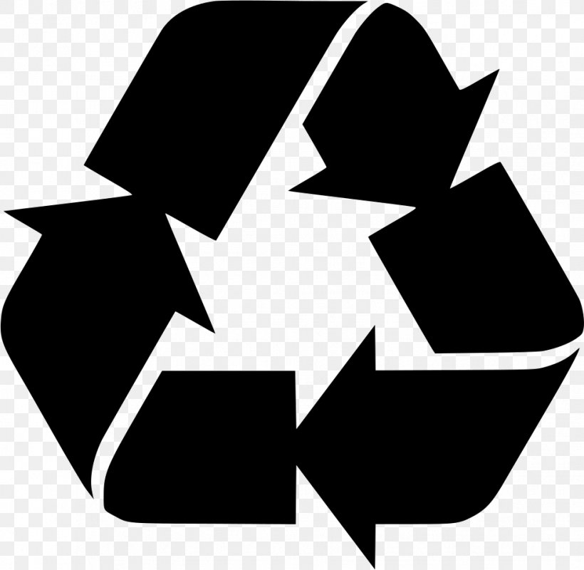Recycling Symbol Arrow, PNG, 981x958px, Recycling Symbol, Area, Black, Black And White, Logo Download Free