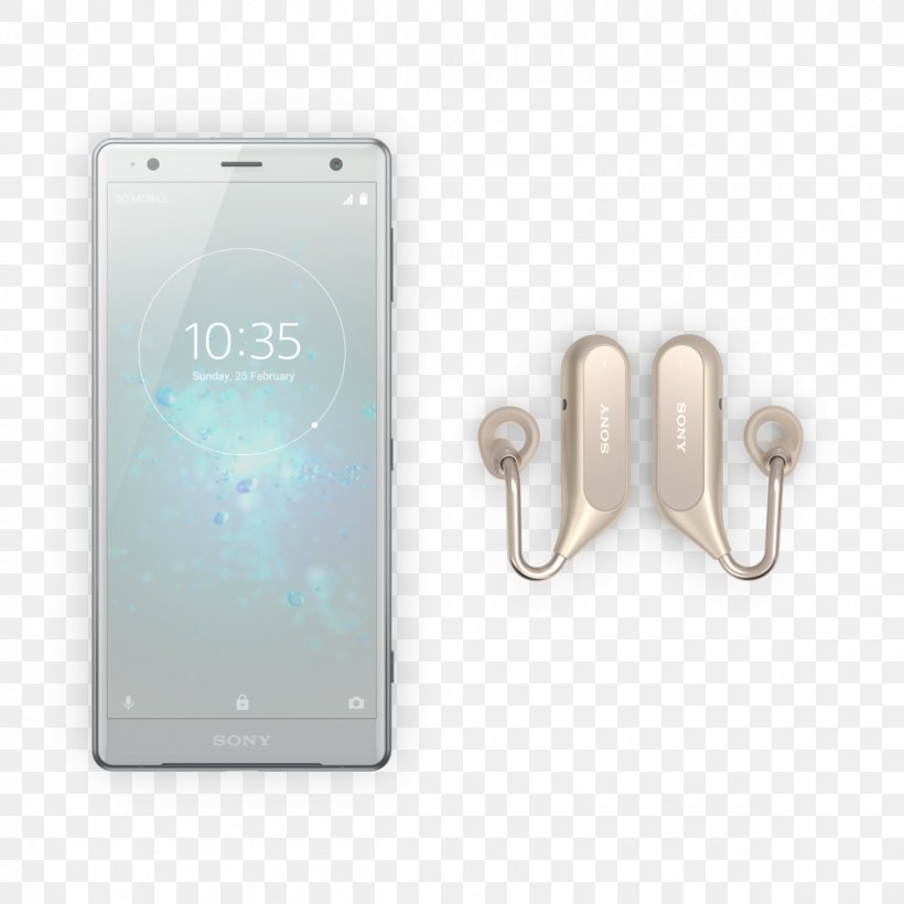Smartphone Sony Xperia XZ2 Compact Mobile World Congress ソニー Xperia Ear Duo, PNG, 1200x1200px, Smartphone, Bluetooth, Communication Device, Computer Accessory, Electronic Device Download Free