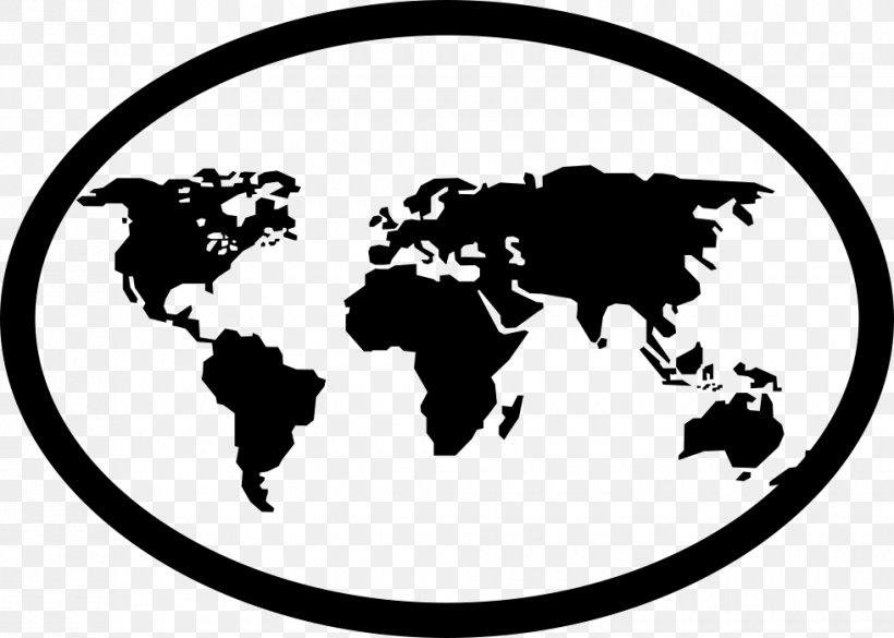 World Map Vector Map, PNG, 980x700px, World, Atlas, Black, Black And White, Blank Map Download Free
