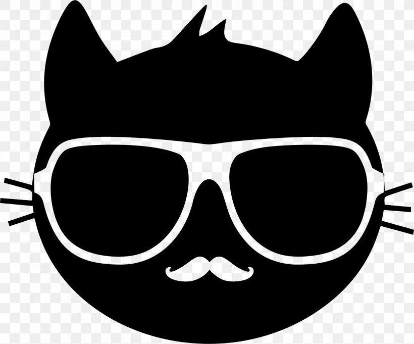 Cat T-shirt Sticker Kitten Clip Art, PNG, 2302x1912px, Cat, Black, Black And White, Bumper Sticker, Carnivoran Download Free