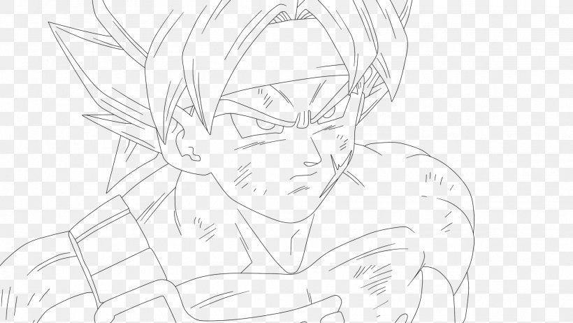 Goku Gohan Dragon Ball Heroes Line Art Black And White, PNG, 1866x1052px, Watercolor, Cartoon, Flower, Frame, Heart Download Free