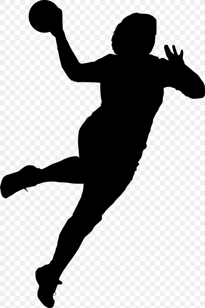 Handball Jumpman Silhouette Sport Clip Art, PNG, 1669x2500px, Handball, Arm, Ball, Black And White, Footwear Download Free