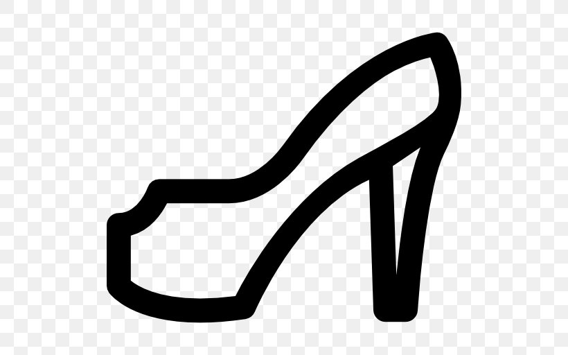 High-heeled Shoe Clothing, PNG, 512x512px, Shoe, Area, Black, Black And White, Boot Download Free