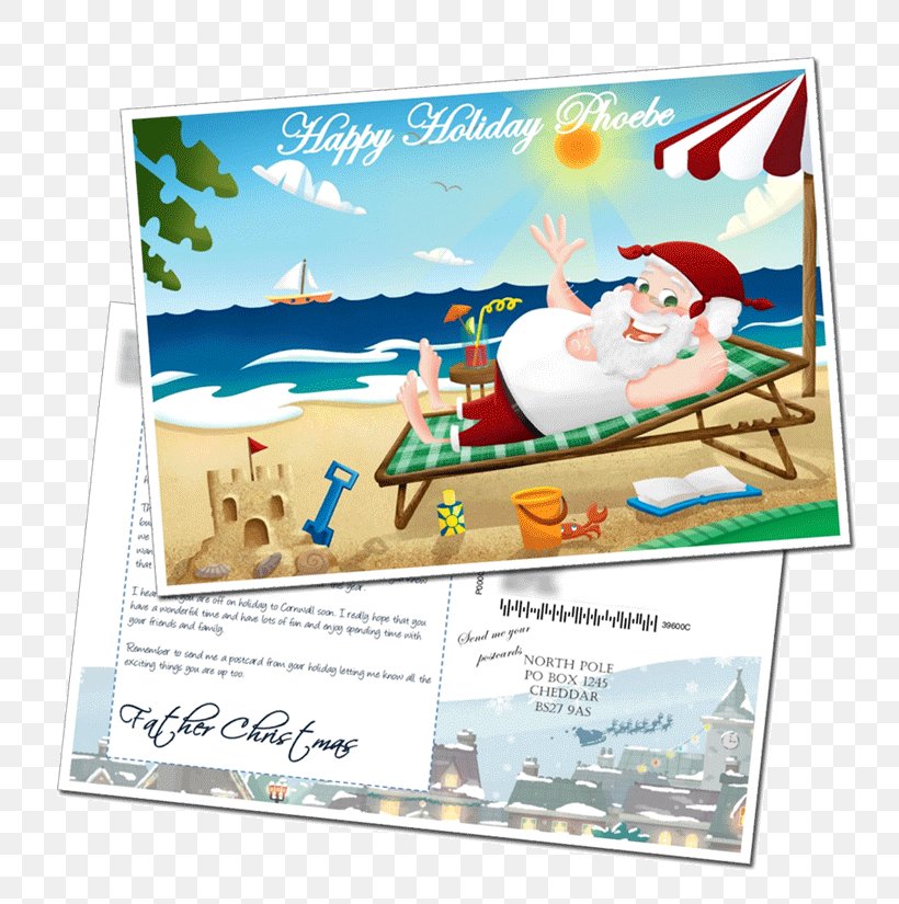 Santa Claus Post Cards Christmas Letter Greeting & Note Cards, PNG, 750x825px, Santa Claus, Advertising, Banner, Christmas, Christmas Gift Download Free