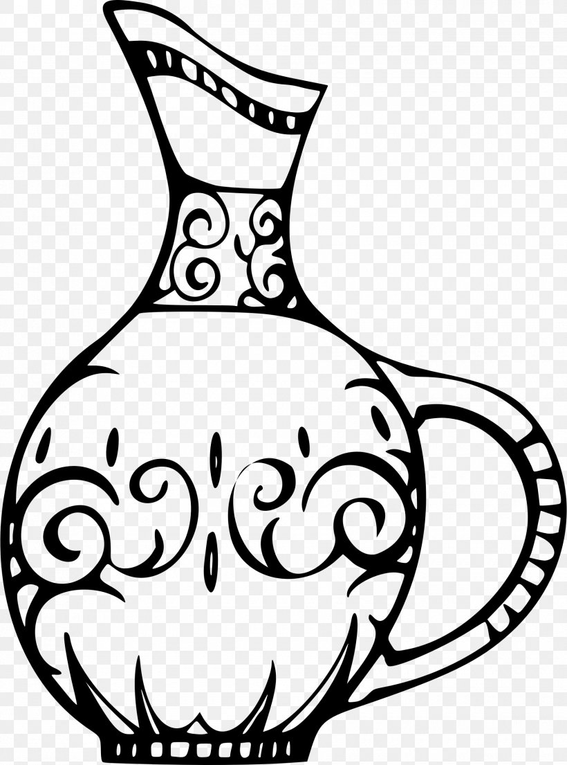Vase Drawing Black And White Clip Art, PNG, 1780x2400px, Vase, Artwork, Black And White, Color, Coloring Book Download Free