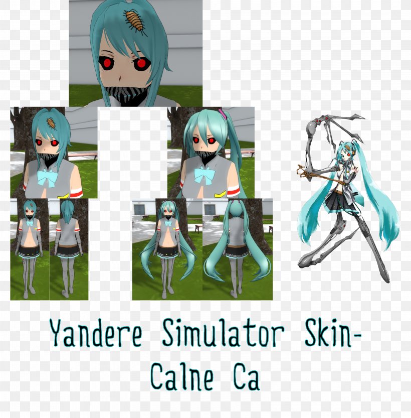 Yandere Simulator Megurine Luka Hatsune Miku Vocaloid, PNG, 3203x3257px, Watercolor, Cartoon, Flower, Frame, Heart Download Free