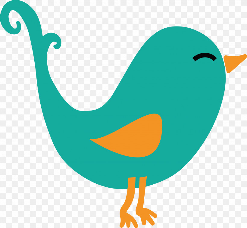Bird Beak Tail, PNG, 3000x2772px, Cute Bird, Beak, Bird, Cartoon Bird, Tail Download Free