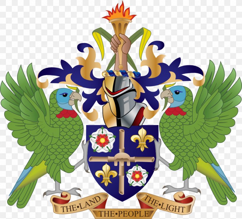 Coat Of Arms Of Saint Lucia National Symbols Of Saint Lucia Flag Of Saint Lucia, PNG, 1056x957px, Saint Lucia, Art, Beak, Bird, Charge Download Free